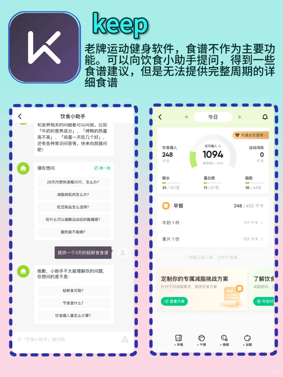 💪减肥App大测评 | 小卡健康脱颖而出啦