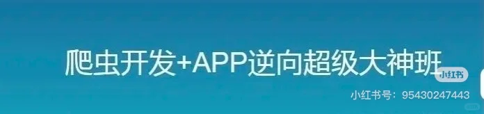 爬虫开发+APP逆向超级大神班1-13期