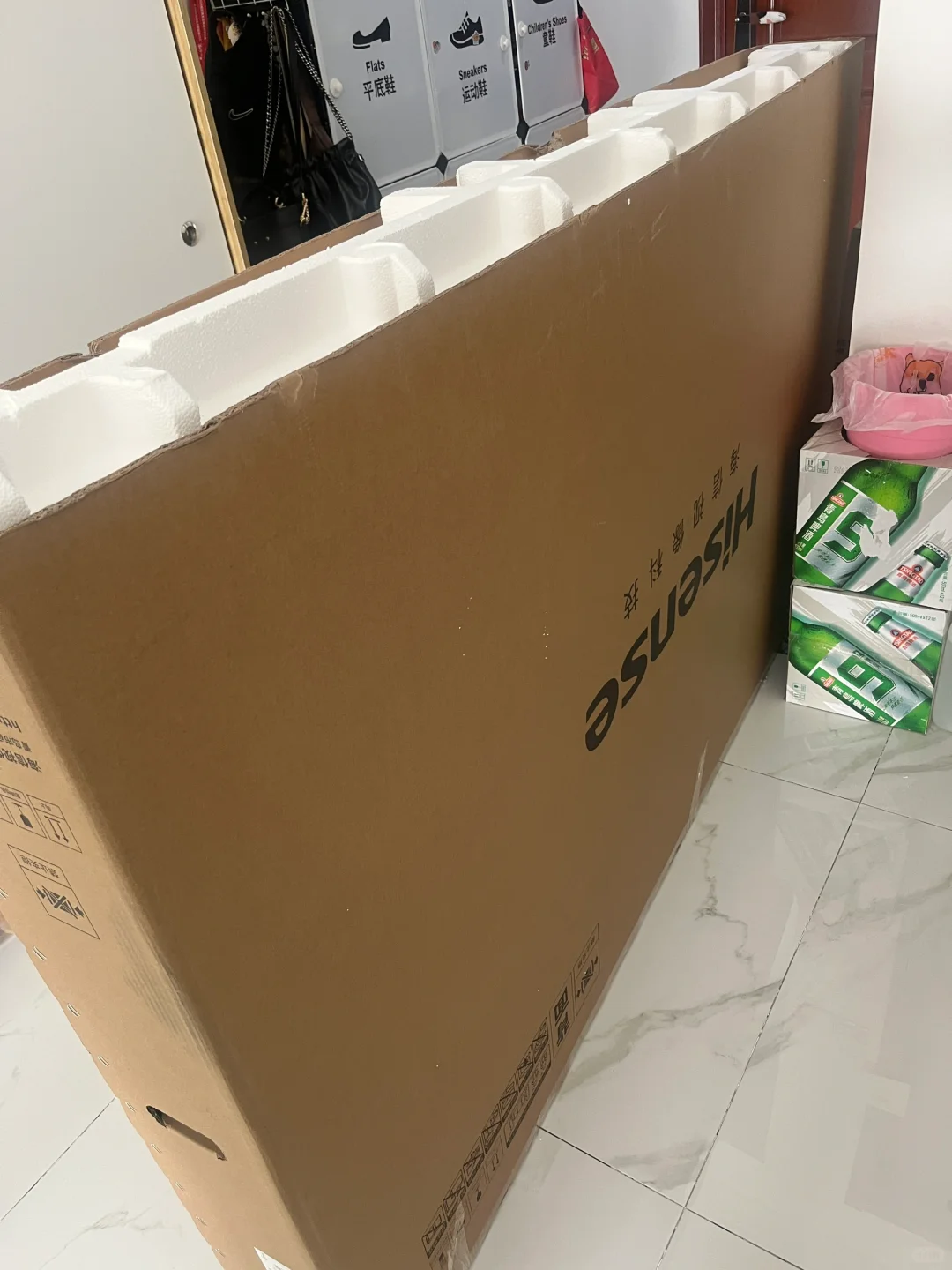海信75寸原包装 无磕碰 泡沫也在 出