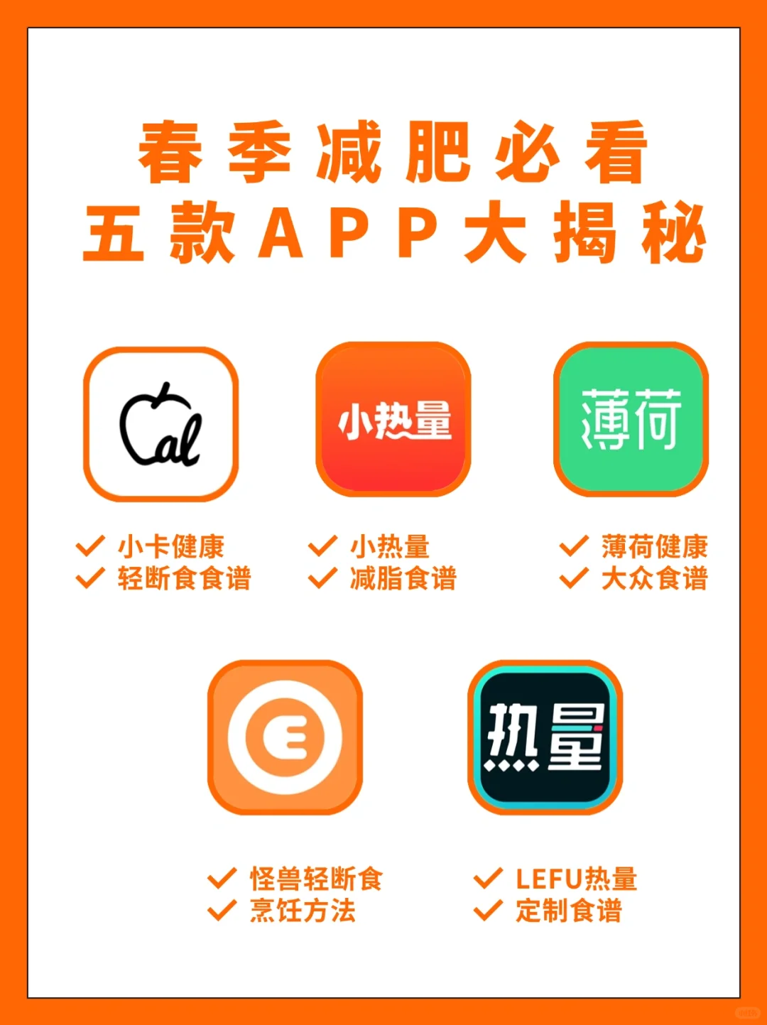 ✨春季减肥必看！五款APP大揭秘