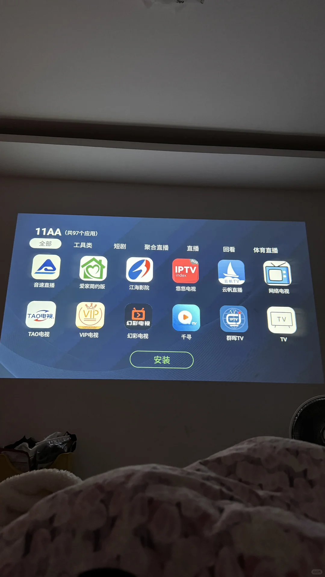 终于在当贝投影仪上下载了野草助手