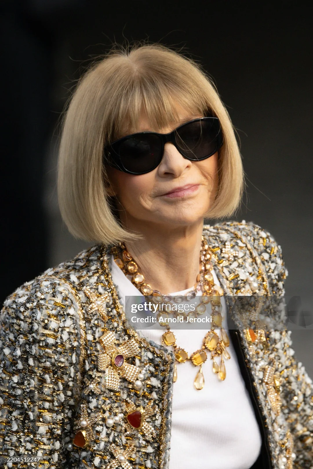 75岁的女魔头身着百万高定出席香奈儿大秀‼️