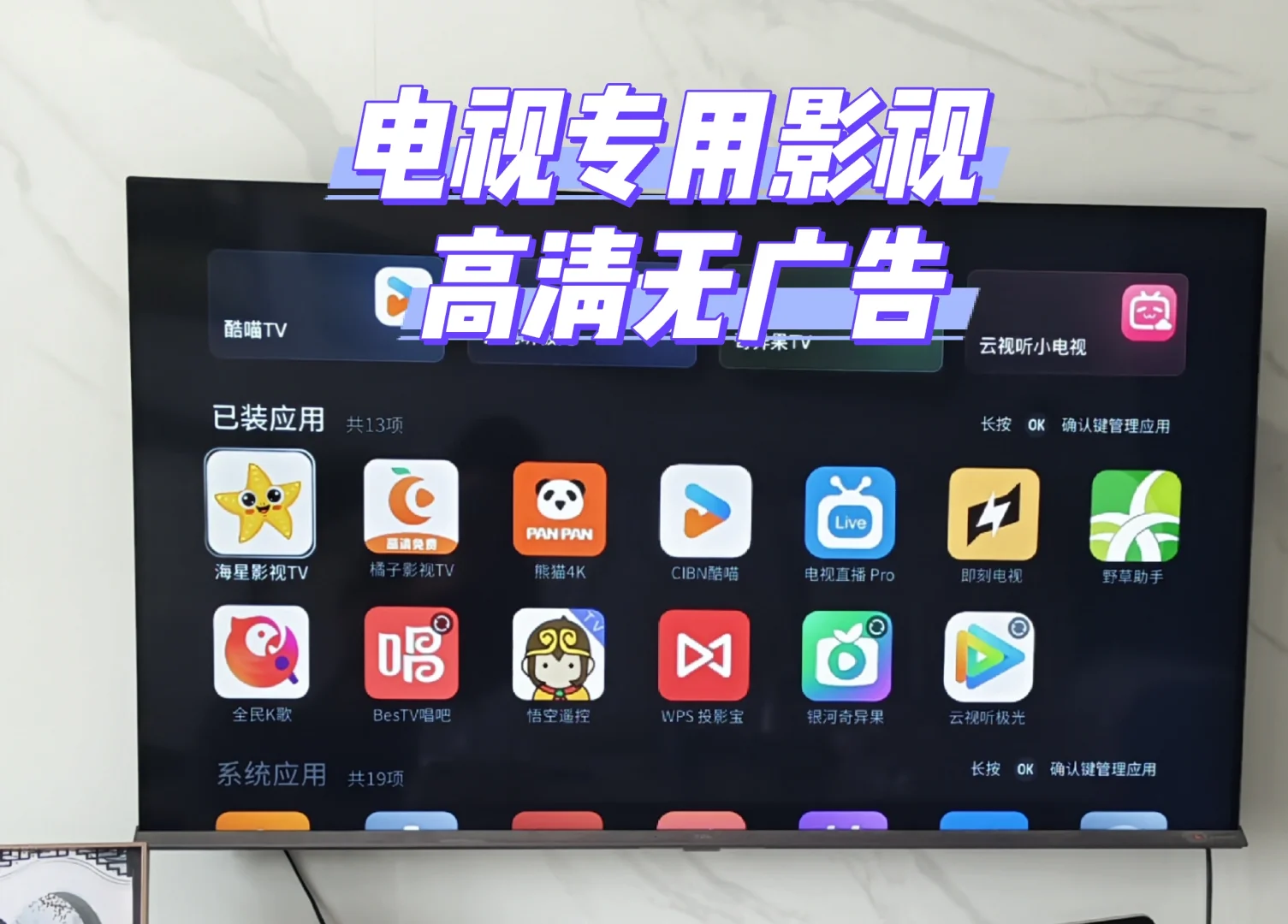 TCL电视安装外来软件成功哈哈哈