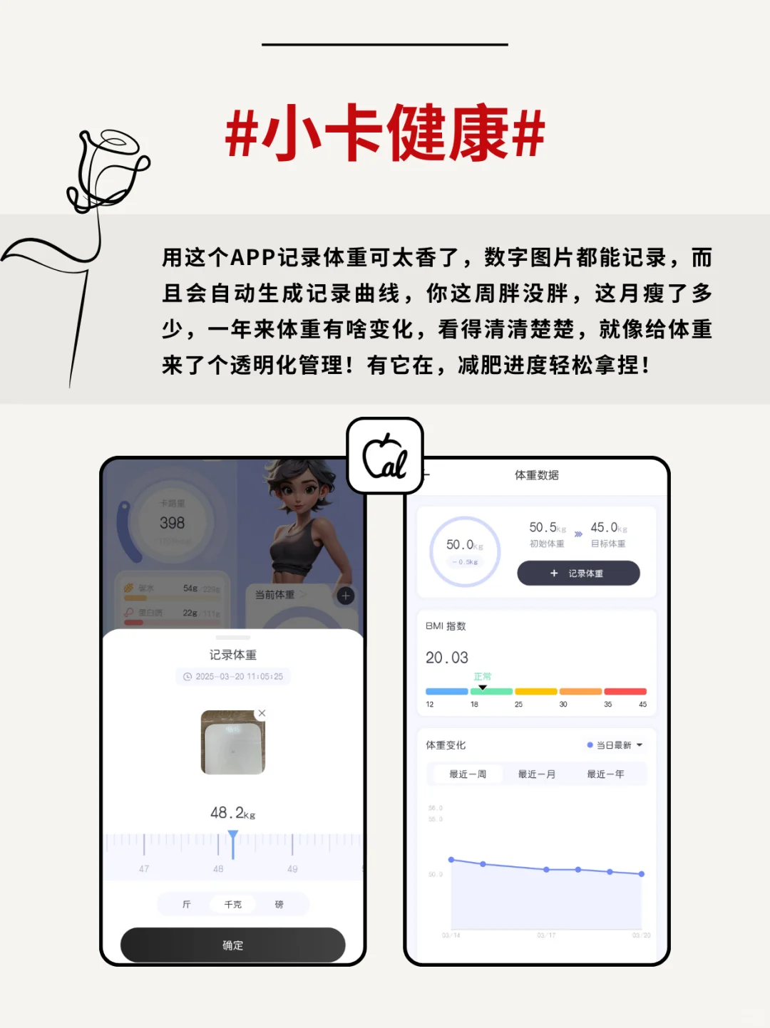 瘦下来爆改大女主｜体重管理APP分享
