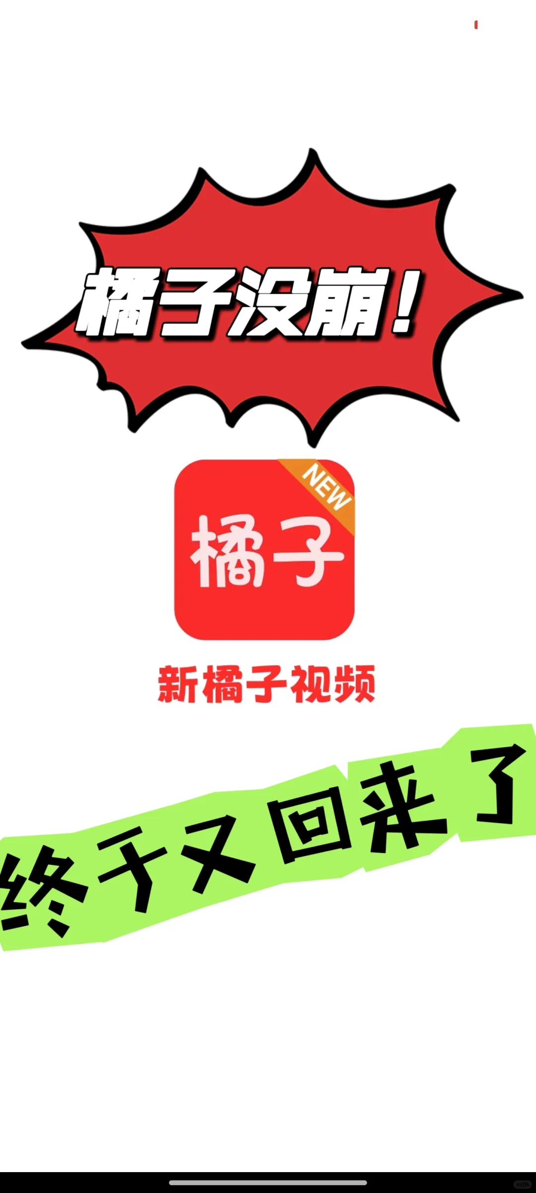 橘子没崩！终于又回来了！！