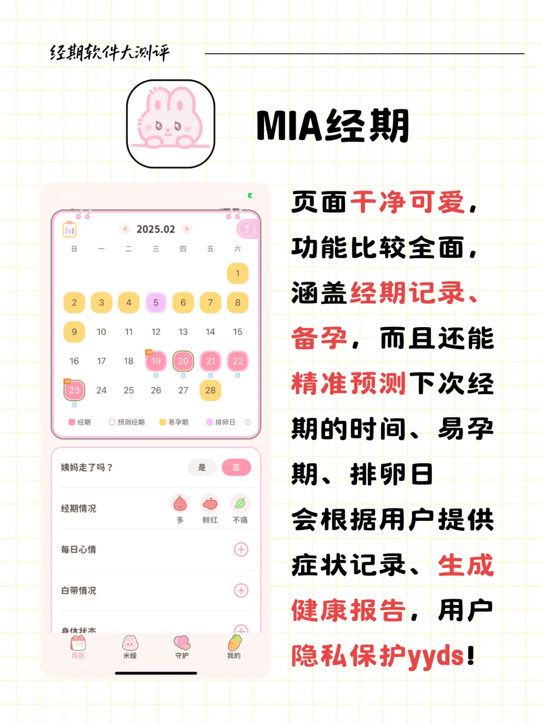 超全面的月经记录APP测评‼️