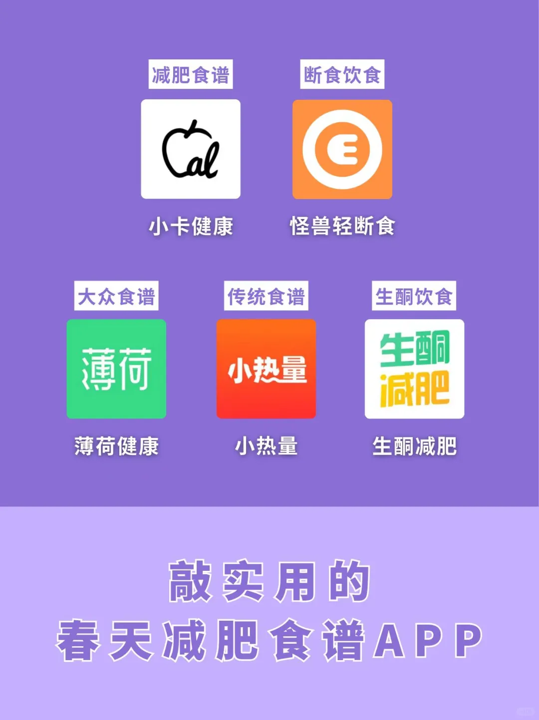 敲实用的春天减肥食谱｜APP合集
