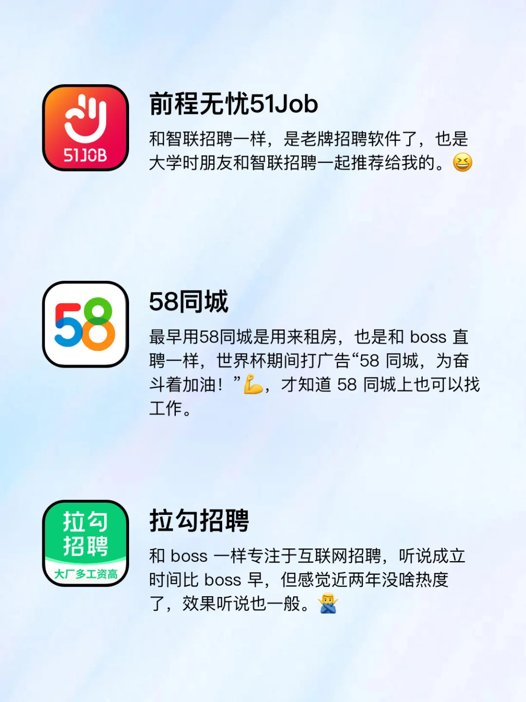 大家都是在哪了解到的这些招聘软件的呢？