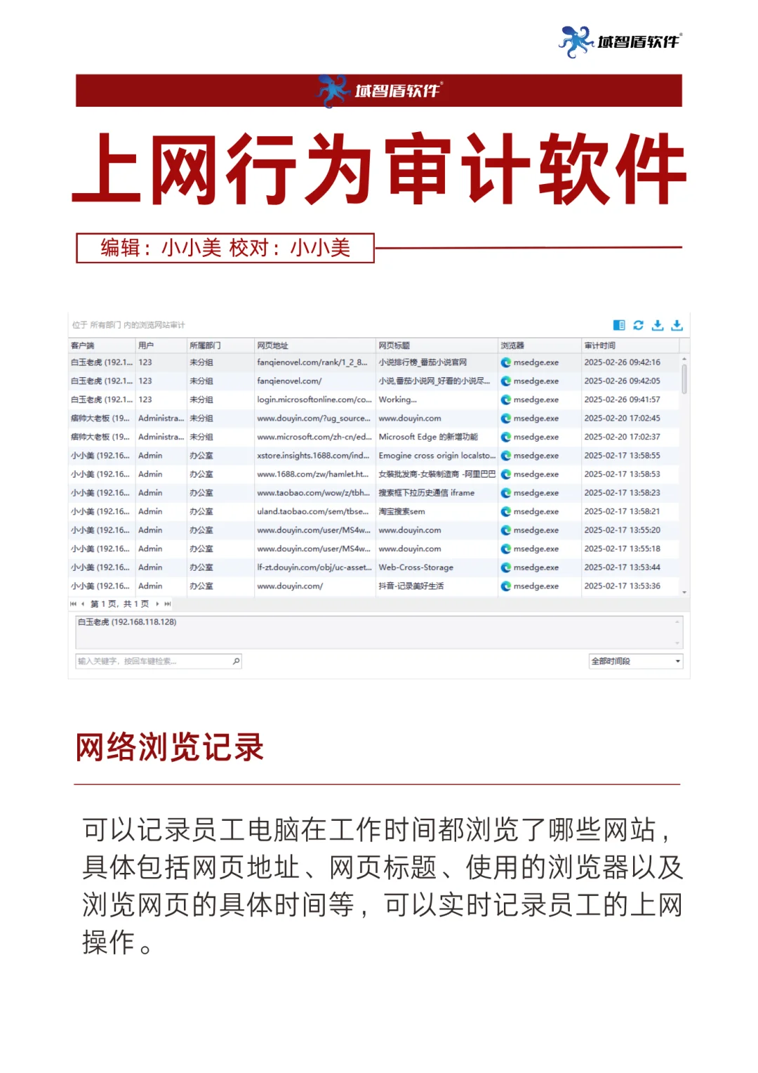 上网行为审计软件 电脑监控 有想问的没