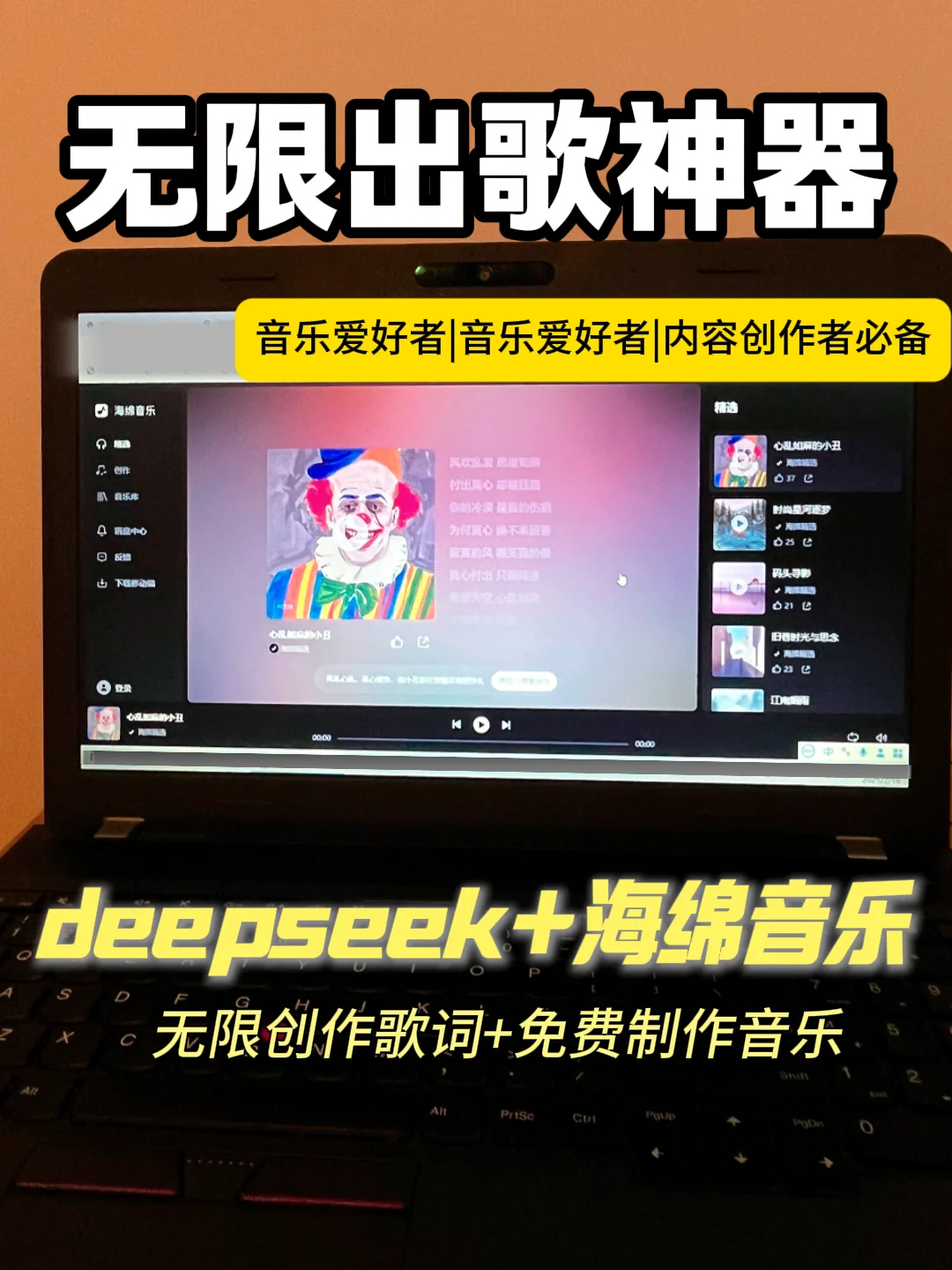 DeepSeek + 海绵音乐无限写歌保姆级教程