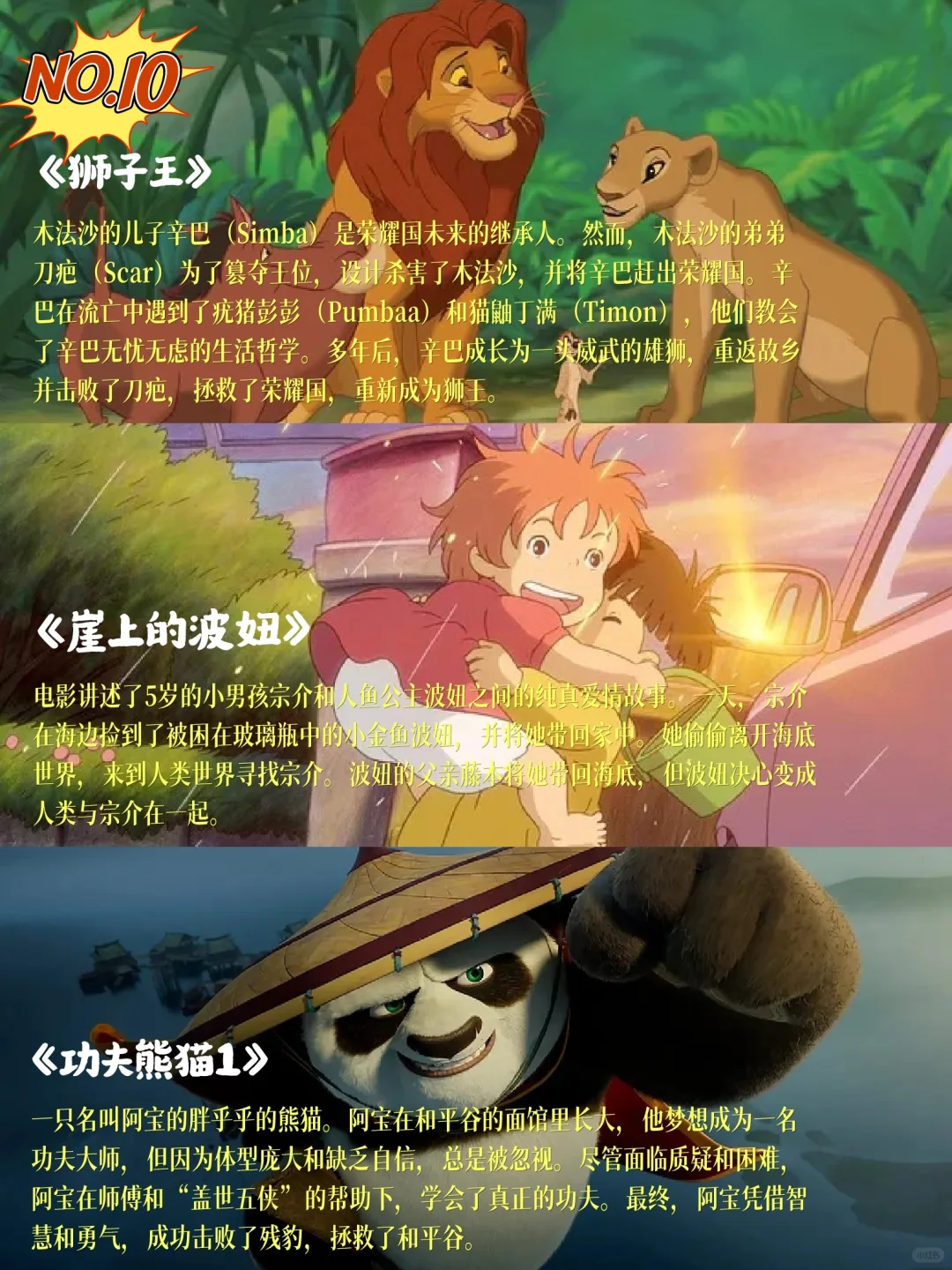 🎬强烈推荐！这些动画电影你看过几部？