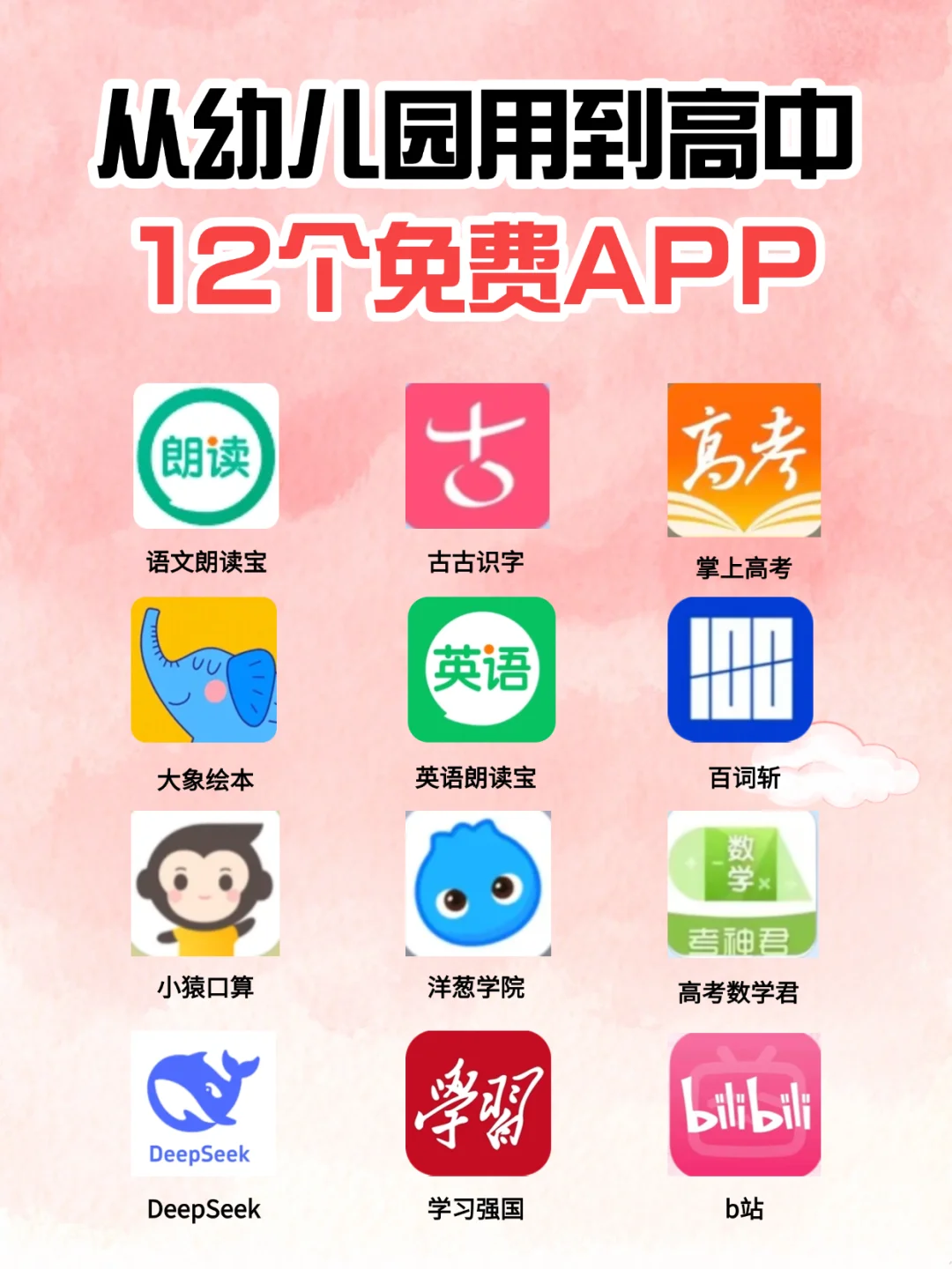 12款免费全科App 幼儿园到高中，纯分享🔥