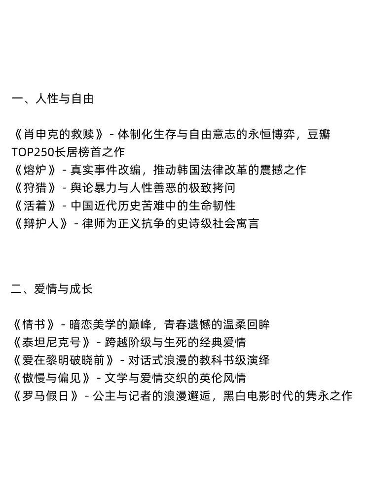 一生必刷的50部电影