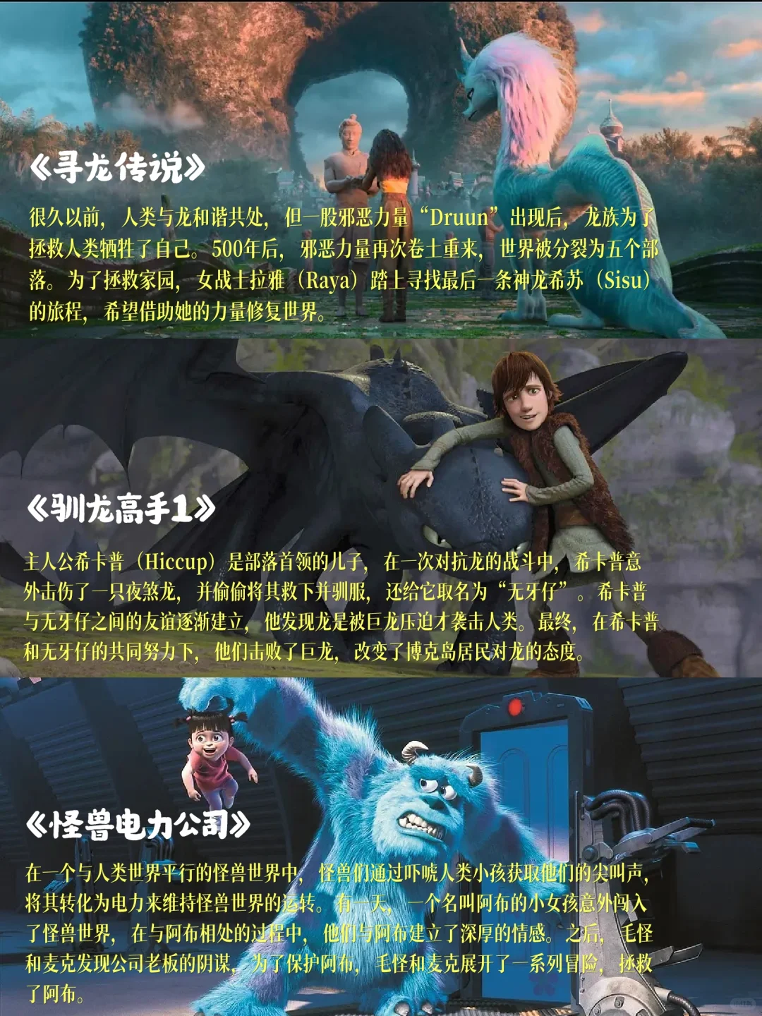 🎬强烈推荐！这些动画电影你看过几部？