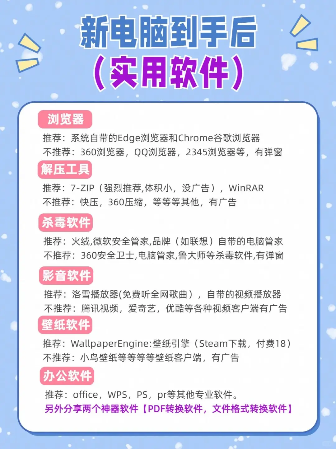 超详细的新电脑验机教程必做设置及必备软件