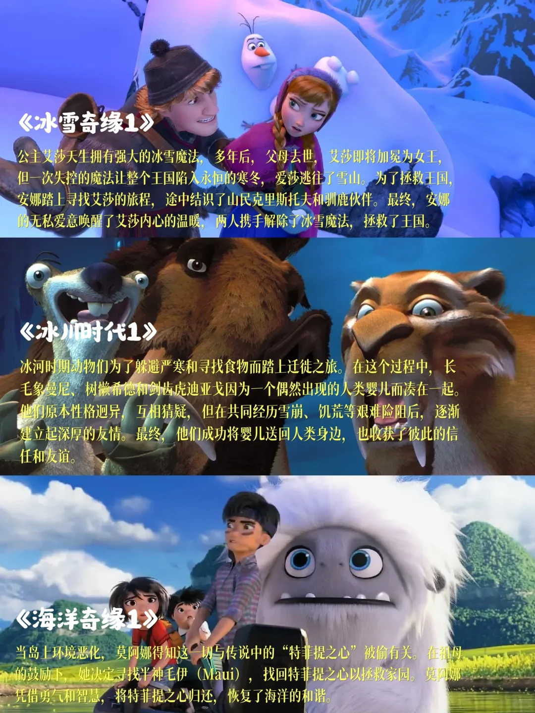 🎬强烈推荐！这些动画电影你看过几部？