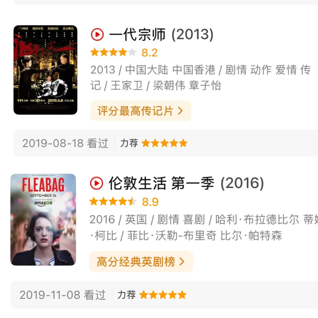 （1）Mark一下文淇力荐的电影🎬
