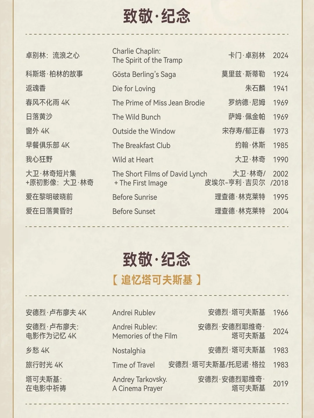 北影节片单｜首批展映片单公布