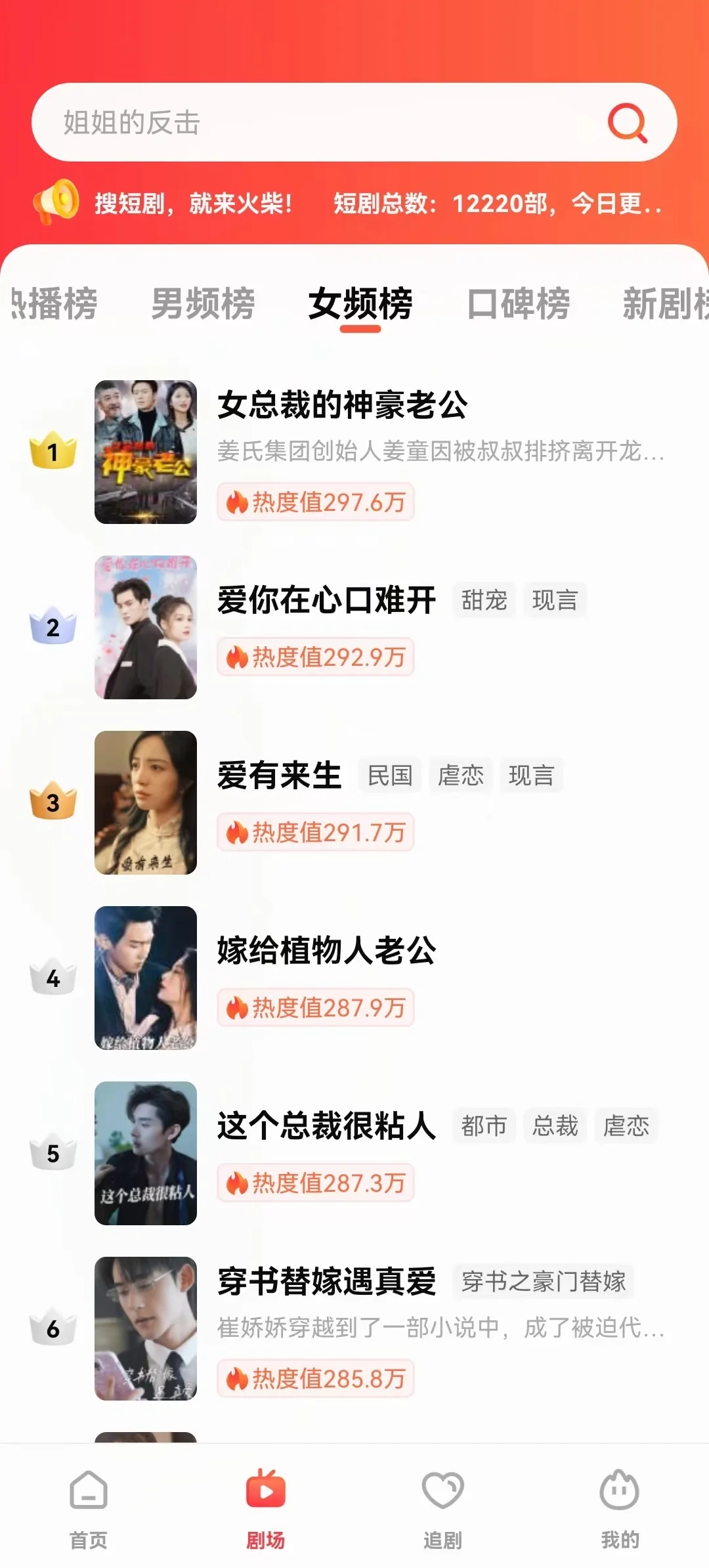 我发现了一个短剧很全的app，而且还免费看～