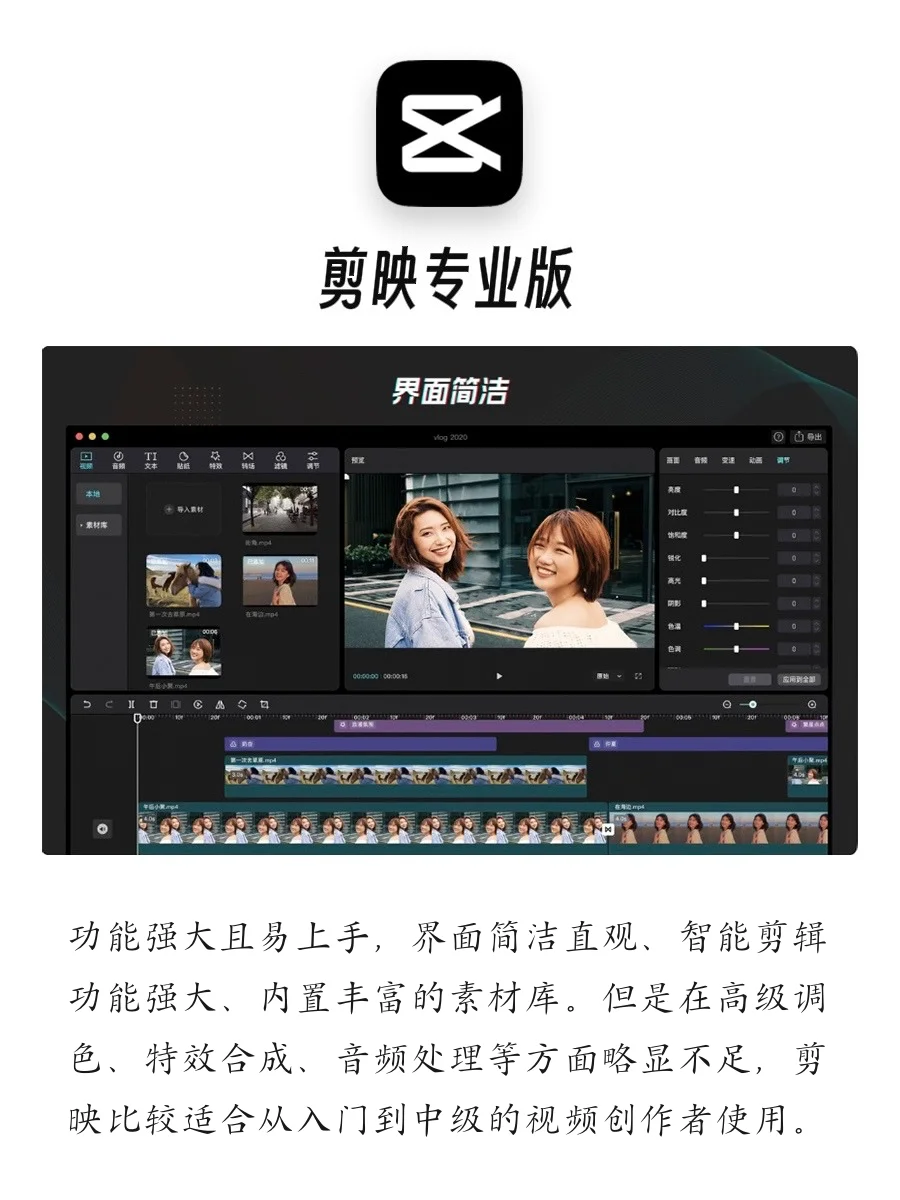 剪辑软件怎么选？初学者视频剪辑软件指南