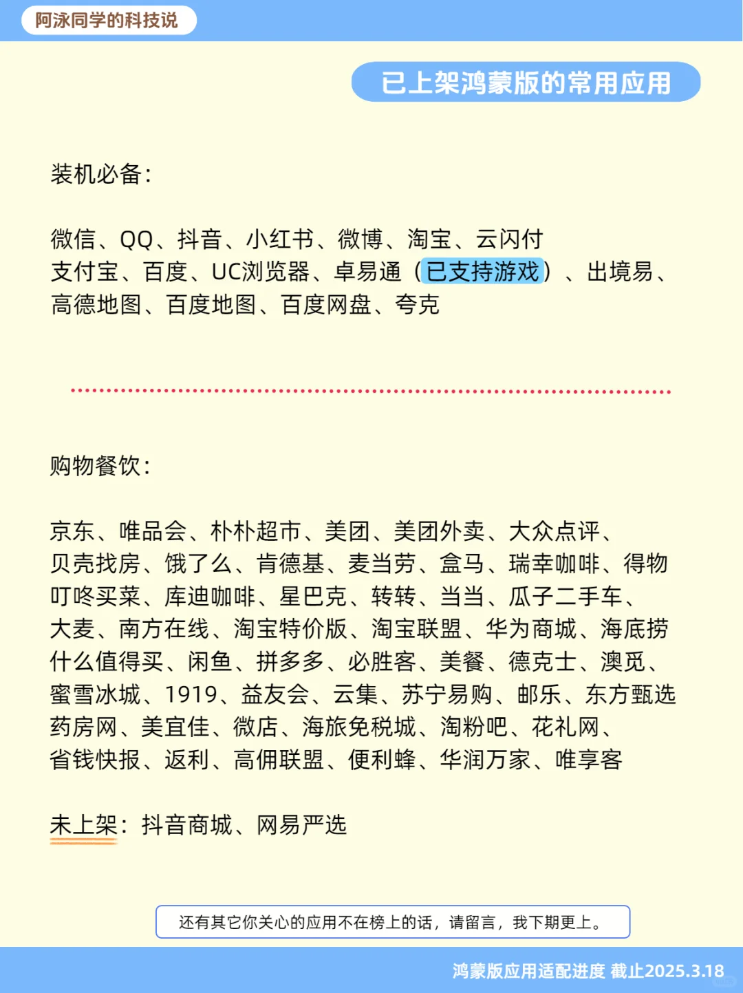 鸿蒙NEXT应用适配进度报告（第7期）