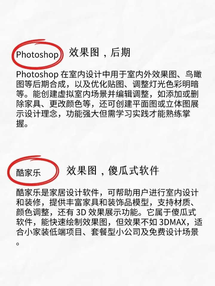 室内设计六款学习软件，赶紧🐴住