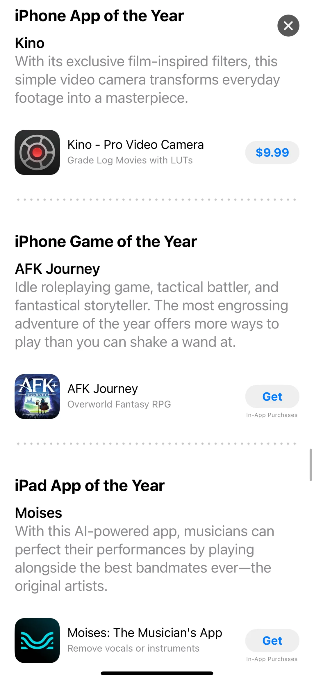 App Store 2024年度最佳App名单出炉