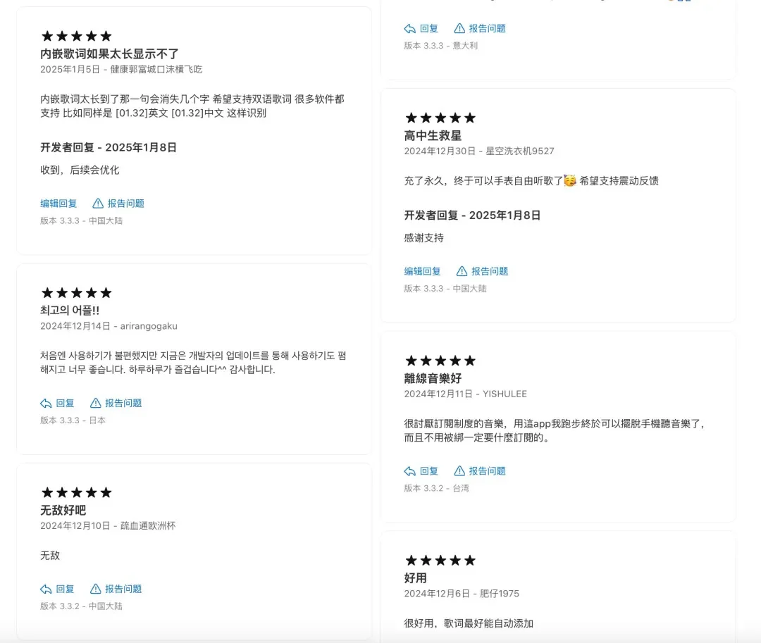 3年了,我开发的App在全球收获1500+五星好评