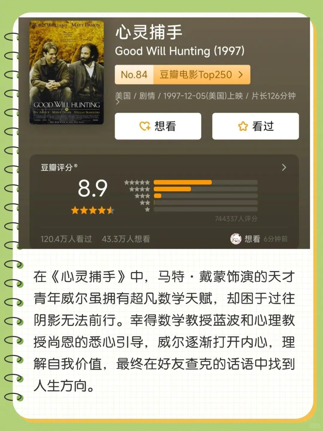 那些关于人生思考的电影。