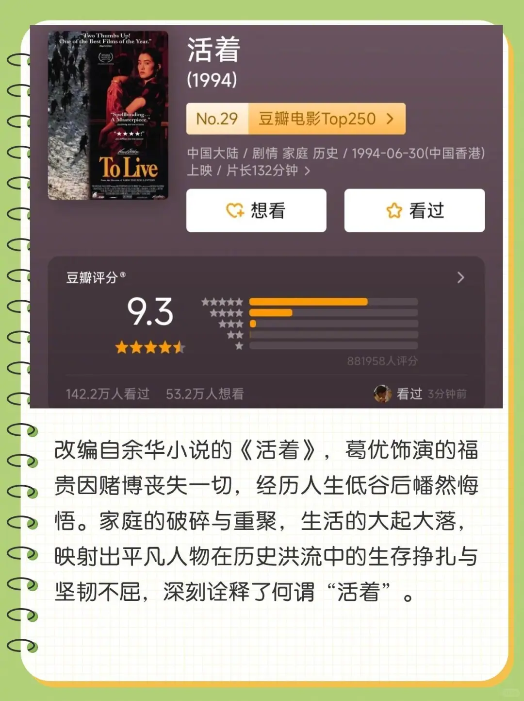 那些关于人生思考的电影。