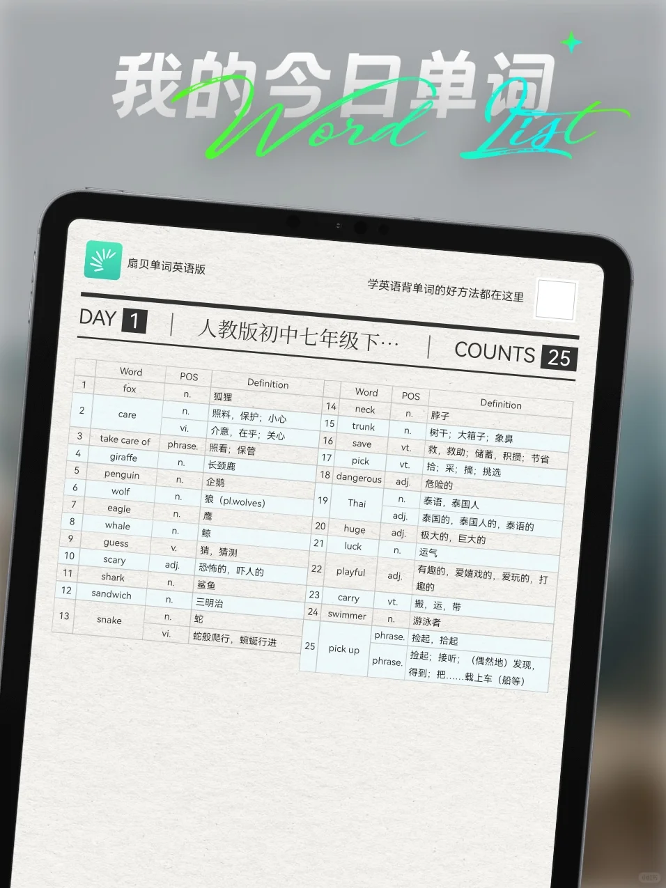 试试这个超级好用的背单词软件！