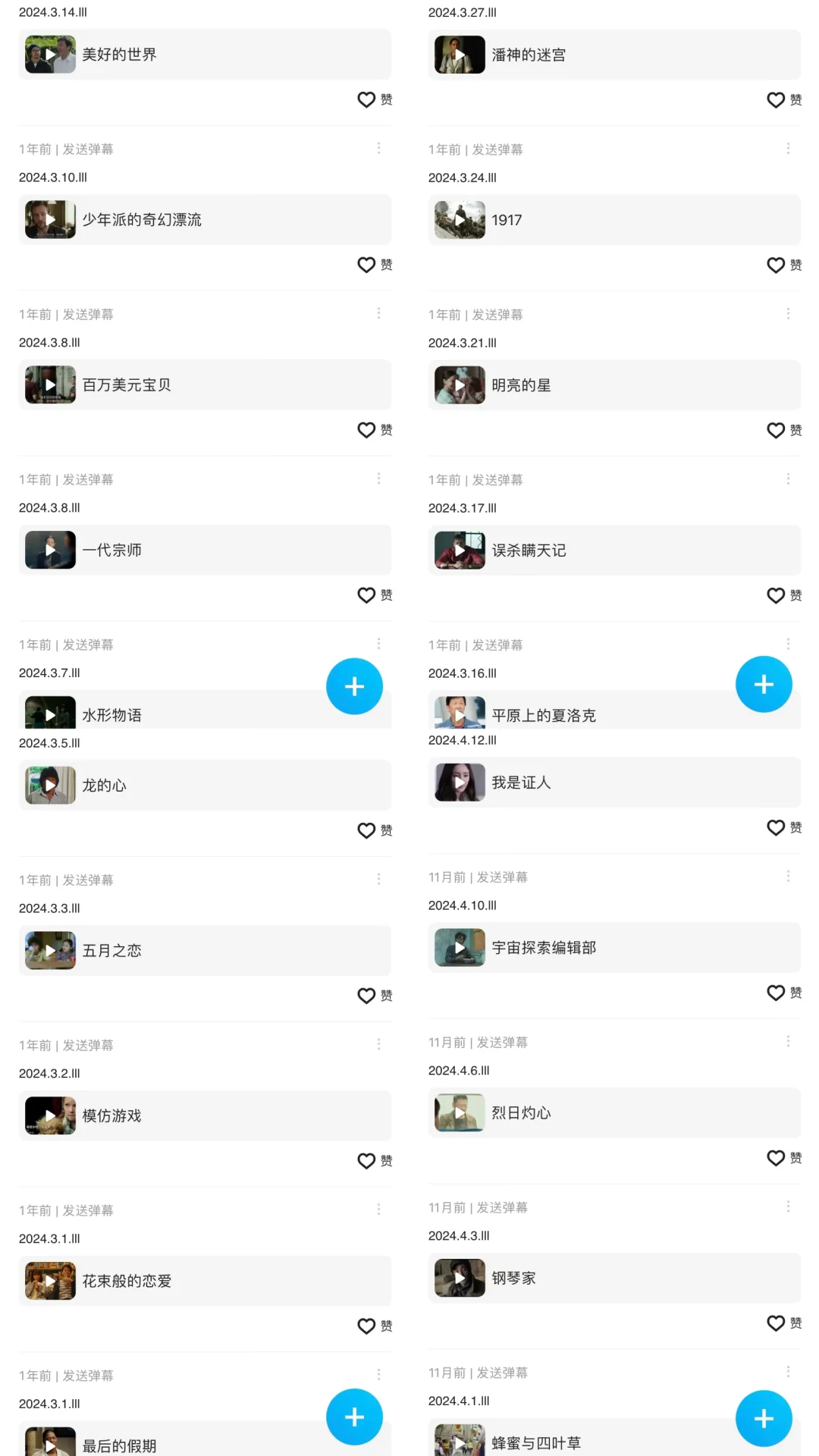 第二个一百部观影 历时10个月