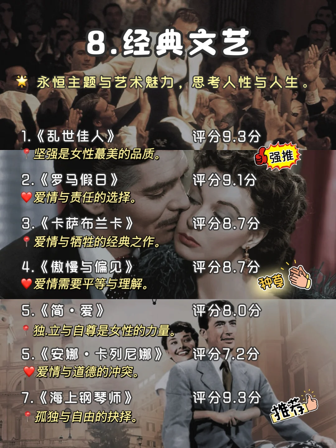 🔥反应慢的女生一定要狂刷这70部电影‼️