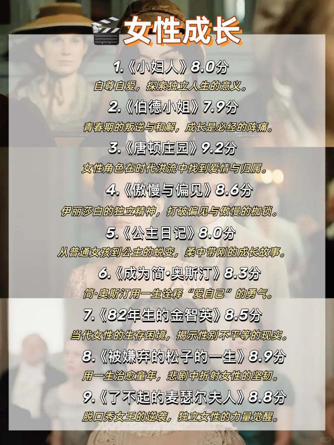 ✨60部电影！！自卑女孩逆袭大女主✨