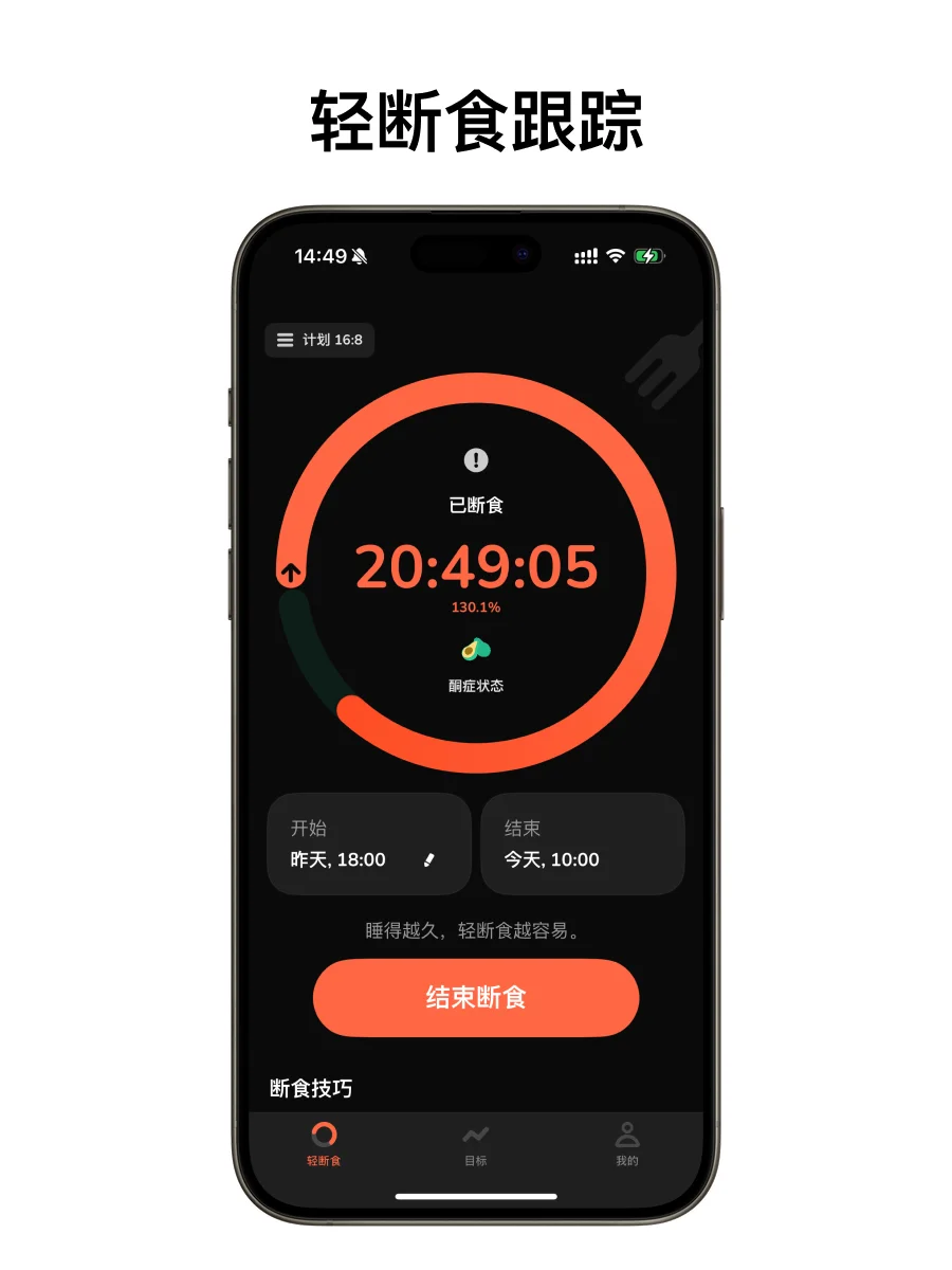一款完全免费的轻断食 App