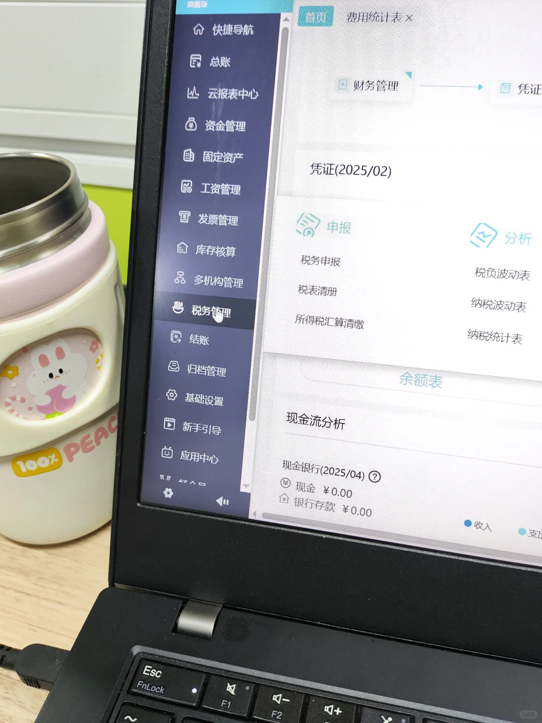 在省会,花不到500,上了一个云财务软件