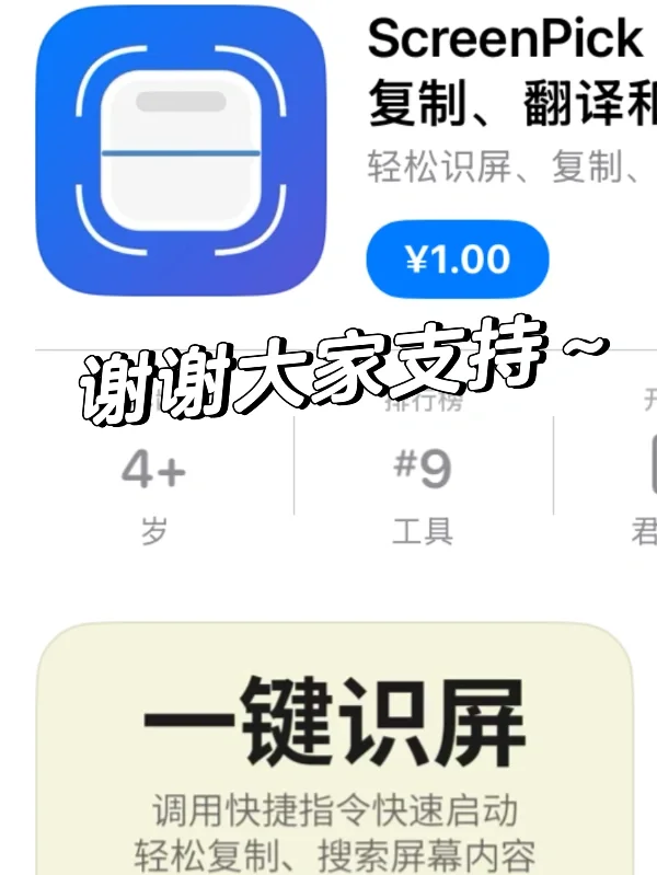 上架次日，iPhone识屏软件冲上了工具榜第9🥳