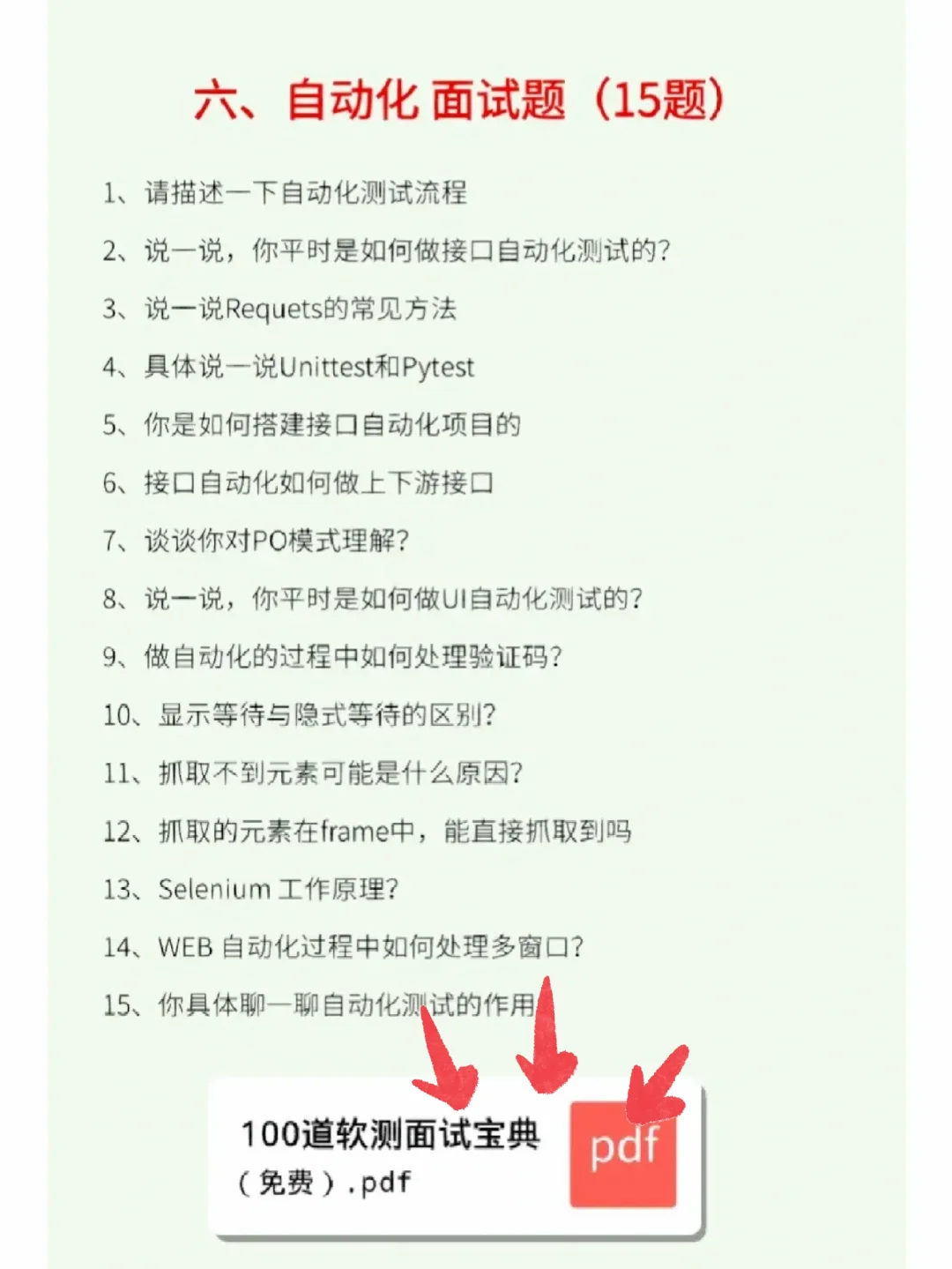 软件测试面试通关密码｜背完面试都过了