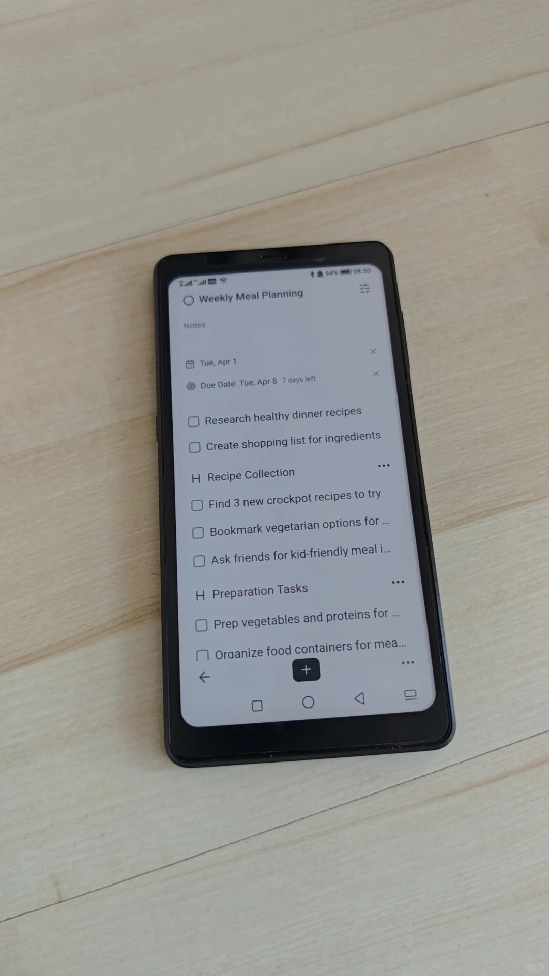做了一个适配墨水屏的 todo 软件