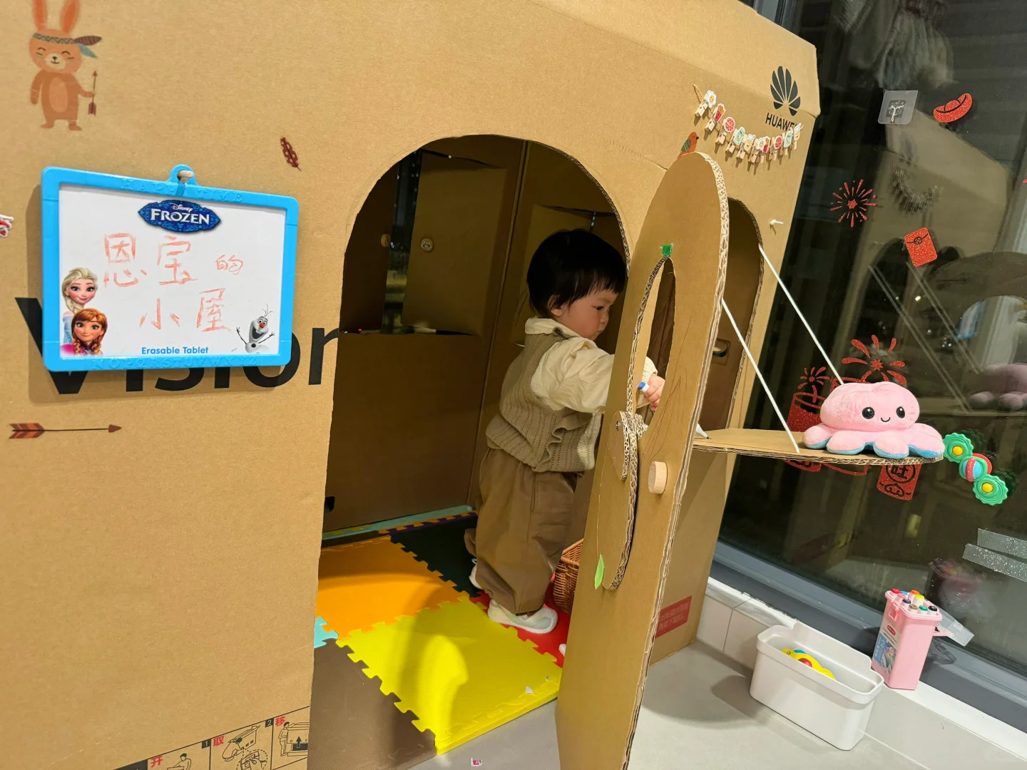 📦纸箱子别扔！→快来给小盆友改造小房子吧🏠