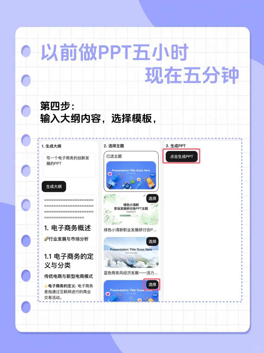 以前做PPT五小时，现在五分钟