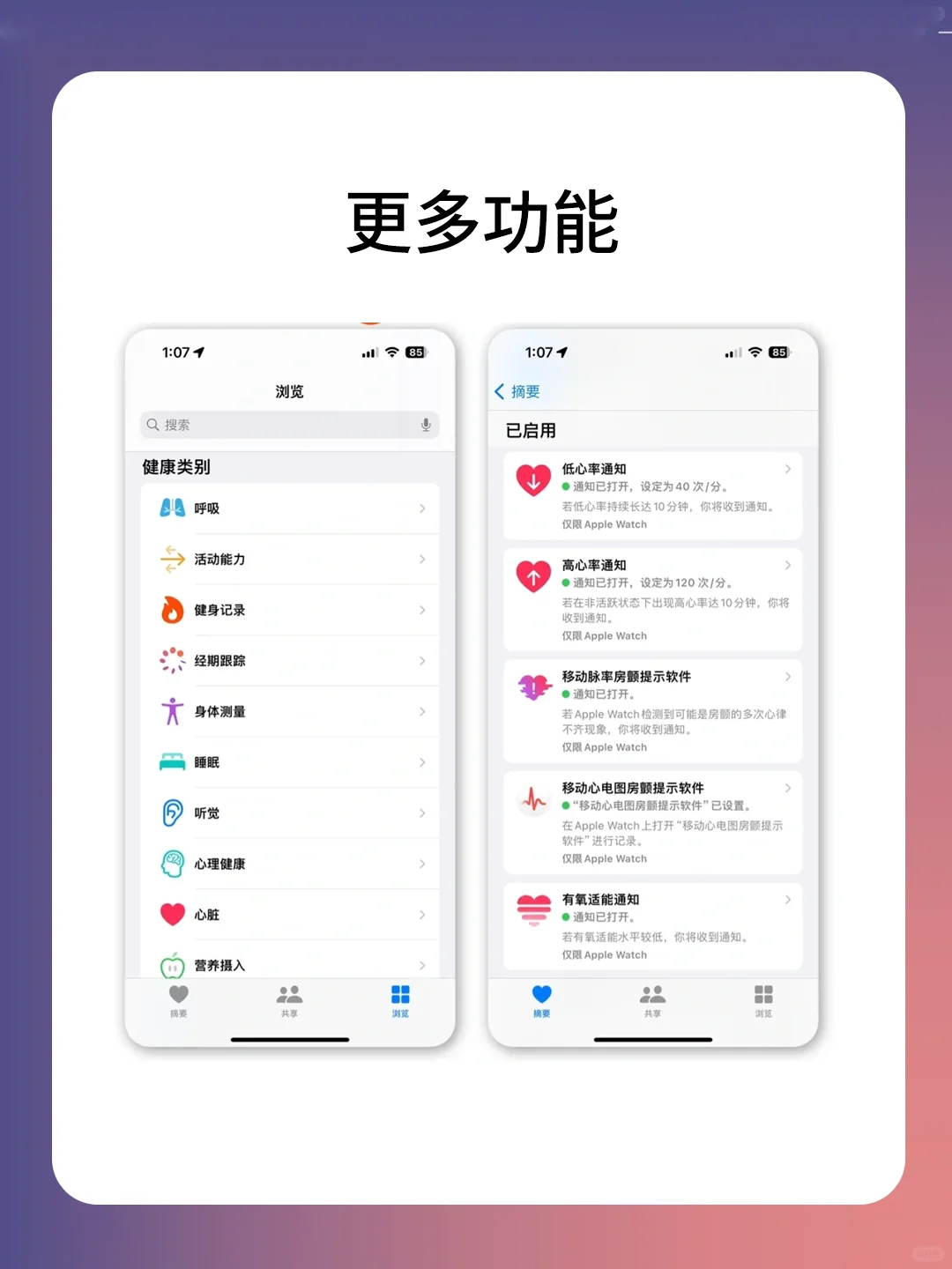 任何人不用苹果健康功能我都会难过的!!