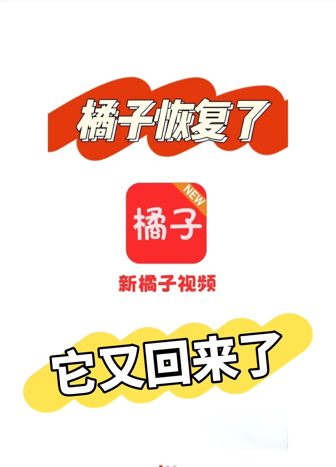 橘子恢复了，它又回来了，没叫人失望