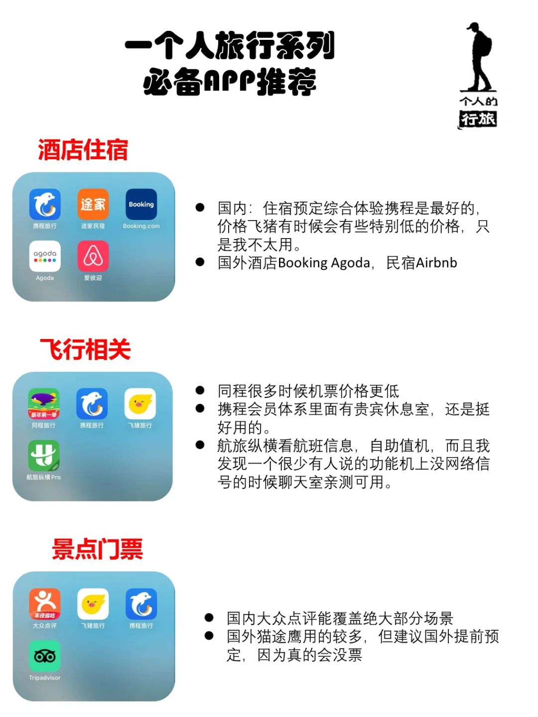 一个人旅行系列（旅行必备app）