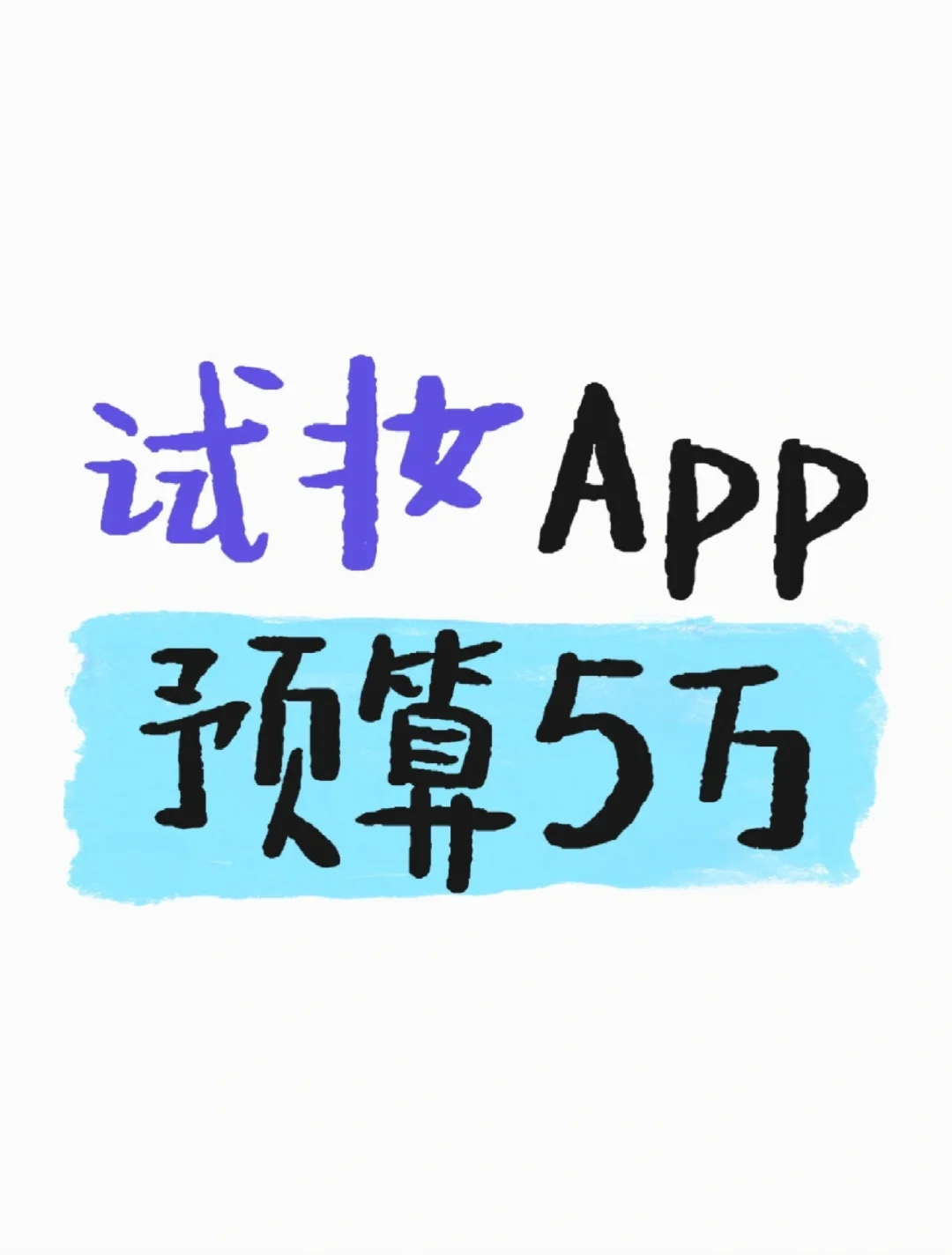 需求:试妆App,预算5万