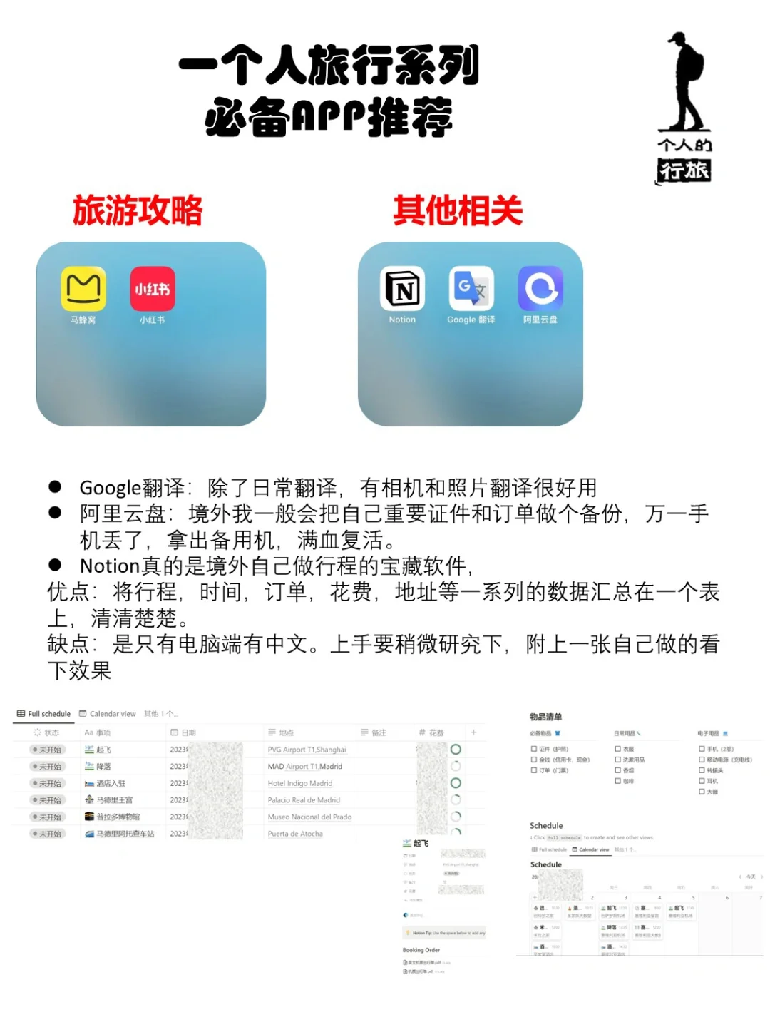一个人旅行系列（旅行必备app）