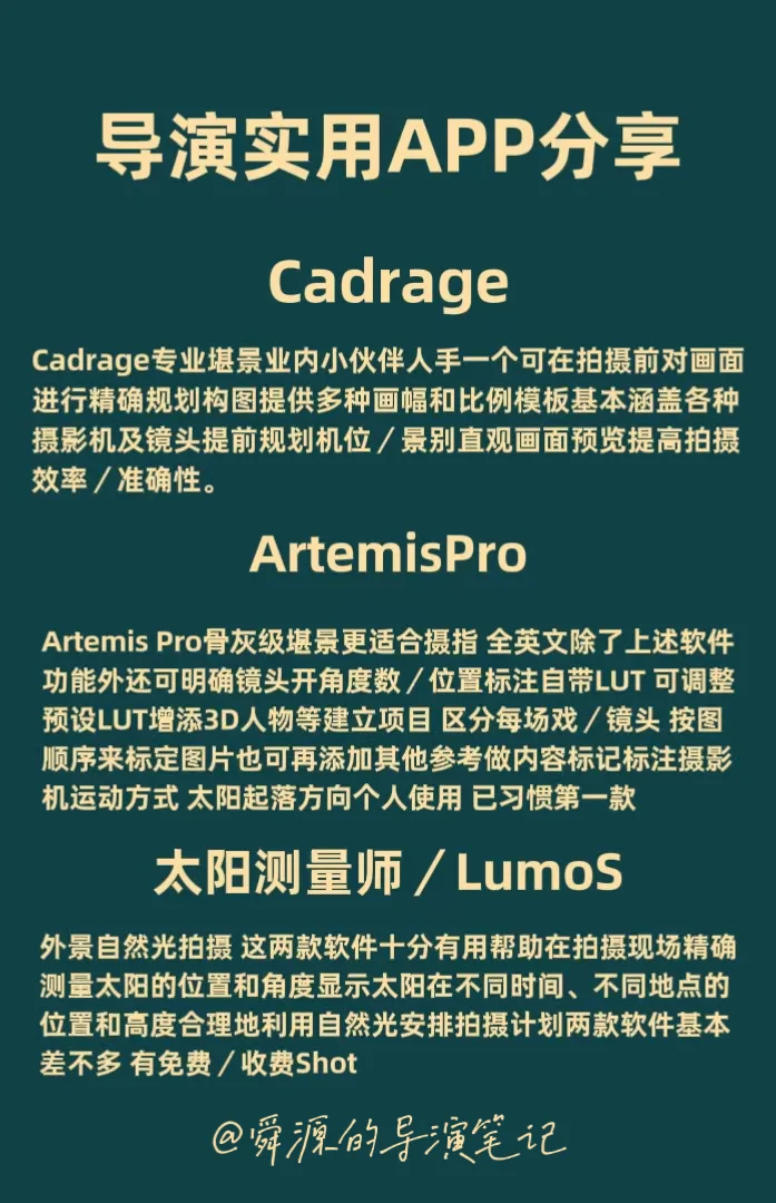 导演干货｜导演实用 APP 分享（）