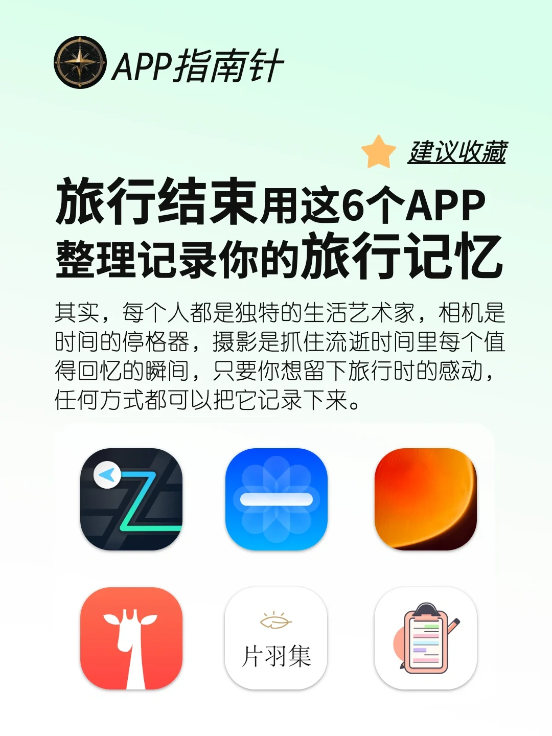旅行结束，教你6个整理旅行记忆的宝藏APP