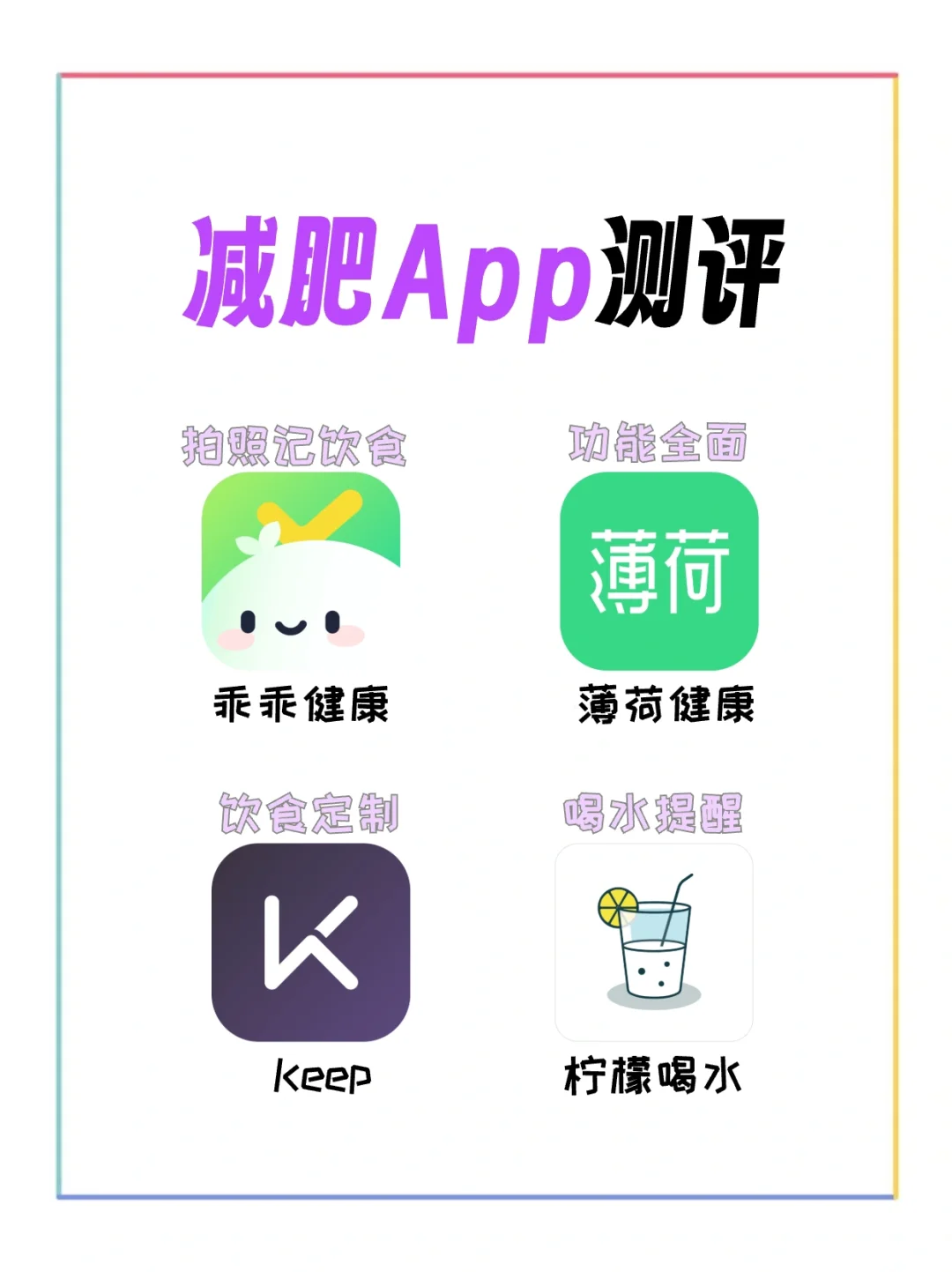 减肥好帮手！四款实用app推荐
