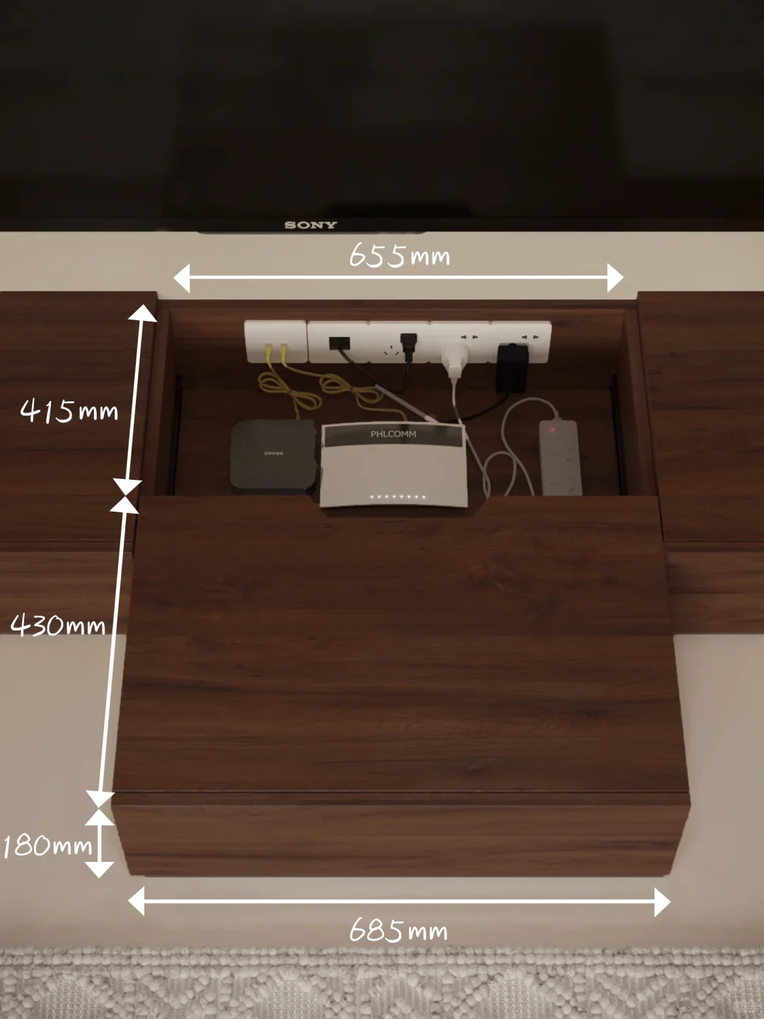 🔥被邻居夸爆的电视柜插座隐藏小心机！